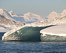 Floating Ice, Alaska, USA.
Floating ice calved from the face of Columbia Glacier in Prince William Sound Alaska, United States. The oil tanker Exxon Valdez changed their course to avoid ice from this glacier.  The navigational errors following this course change led to the grounding of the vessel on Bligh Reef.