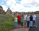 Julie, Katherine, Robert, Ian, Francesca and Maia with volunteer coordinator Sahondra