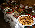 Food stall with typical Bulgarian farm products