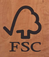 FSC logo On timber from a certified forest / &copy;: WWF-Canon / Edward PARKER 