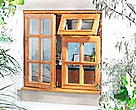 Window made of FSC timber.
