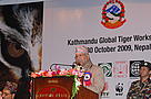 Prime Minister of Nepal, Madhav Kumar, making comitments to tiger conservation at the Kathmandu ... / ©: Gajendra Shrestha / World Bank Prime Minister of Nepal, Madhav Kumar, stated that the government would establish a National Tiger ... / ©: Gajendra Shrestha / World Bank