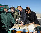 President of Azerbaijan Ilham  Aliyev at launching of the project