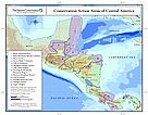 Map of conservation action areas in Central America. / &copy;: Geographic Information System and Data (http://gis.tnc.org)