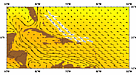 Map of marine currents in the Caribbean. Shows predominant currents. / &copy;: G. Samuels, RSMAS. 2004
