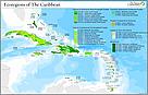 Map of ecoregions of the Caribbean islands.  / &copy;: Geographic Information System and Data (http://gis.tnc.org)