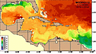 Map of salinity in the Caribbean on May 7, 2003. / &copy;: Philip Kramer