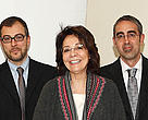 EU Commissioner for Maritime Affairs and Fisheries, Maria Damanaki, flanked by WWF fisheries experts Marco Costantini and Sergi Tudela at their Mediterranean headquarters in Rome, Italy.