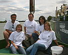 Hubert von Goisern and WWF members on tourboat