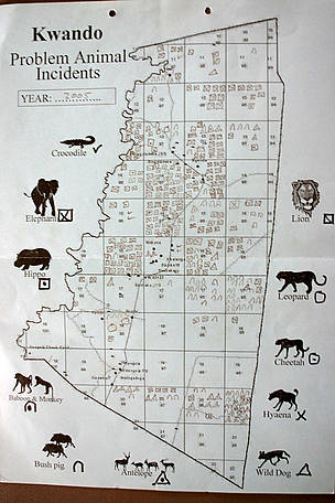Page from the Event Book to record incidents with problem animals. Kwandu Conservancy, East ... / ©: WWF-Canon / Folke WULF Page from the Event Book to record incidents with problem animals. Kwandu Conservancy, East ... / ©: WWF-Canon / Folke WULF