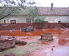WWF Hungary mud mudslide toxic sludge red