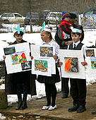 An educational activity at WWF's Leopard Visitor Centre in the Khasansky District of south-east ... / ©: ALTA An educational activity at WWF's Leopard Visitor Centre in the Khasansky District of south-east ... / ©: ALTA