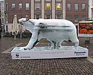Ice Bear sculpture outside the WWF Arctic Tent in Nytorv Square, Copenhagen, for COP15.