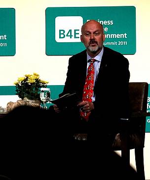 WWF International’s Executive Director of Conservation Lasse Gustavsson at the B4E, Business for the Environment, the annual global summit facilitating dialogue and business-driven action for the environment.