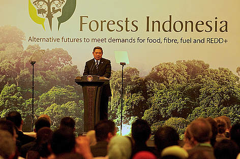 Indonesian President H.E. Susilo Bambang Yudhoyono. Keynote Address at Forests Indonesia Conference ... / ©: Aulia Erlangga / CIFOR rel=
