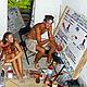 Jonas and Claire working on the information boards © WWF / Markos Zangas Tsakiris