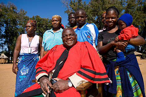 Chief Mwanachingwala, a local tribal chief is working together with WWF-Netherlands to restore the ... / ©: Martin Harvey / WWF-Canon rel=
