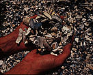 The remains of Kenyan ivory stockpile burned in 1989