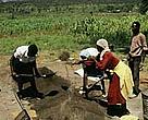 WWF promotes sustainable ways to store water, such as this water catchment cistern being built near Lake Nakuru, Kenya.
