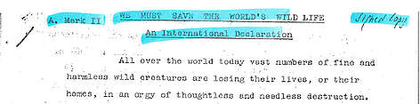 Snippet from the first page of the Morges Manifesto, the document which signaled the founding of ... / ©: WWF rel=