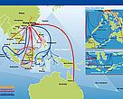 Map of live reef fish trade routes in the Asia Pacific region.