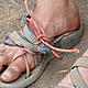 Cara’s battered Chaco sandals after 3 months in the jungle © WWF / Cara Brook