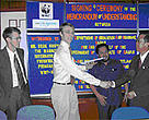 Signing ceremony: Mr Derk Kuiper, WWF-Netherlands Freshwater Manager exchanging a handshake with IR Ho Jin Wah, Director of DID. 