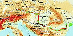 The Danube: living river or transport canal?
Green = areas of high ecological value;
Red = EU ... / ©: WWF-DCP / ©: WWF-DCP