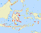 Reefs at risk in the Coral Triangle. Sourced from: M. Tupper, A. Tewfik, M.K. Tan, S.L. Tan, L.H. Teh, M.J. Radius, S. Abdullah. ReefBase: A Global Information System on Coral Reefs [Online]. Available from: http://www.reefbase.org [Accessed: October 4, 2008]