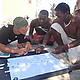 Markos creating a map of the fishing zones with the locals © WWF / Markos Zangas Tsakiris