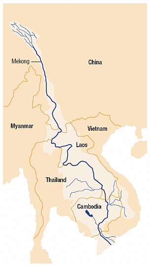 Map of the Mekong River. Click on the map to enlarge. / ©: WWF / ©: WWF