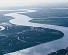 Aerial view of the Mekong Delta, southern Vietnam.