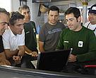 WWF Mediterranean Programme staff and local anglers view a short film about tagging in preparation for the work ahead.