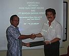 P.T. Bangun Sarana Wreksa signing the MoU for Nusa Hijau membership.