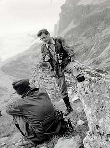 Dr Fritz Vollmar, Director General WWF International 1962-1978 / ©: WWF / Fritz Vollmar Fritz Vollmar standing on a mountain side. / ©: WWF / Fritz Vollmar