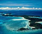 Aerial view of Nusambier Island, Indonesia.