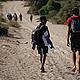 One of our lengthy walks to the outlying villages where we worked © WWF / Teo Lopez Bernal