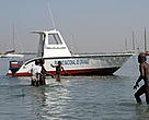 One of the patrol boats destined for service in Guinea Bissua's Orango National Park.