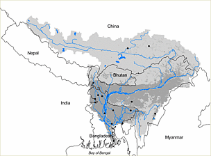 Brahmaputra watershed. / ©: World Resources Institute Brahmaputra watershed. / ©: World Resources Institute