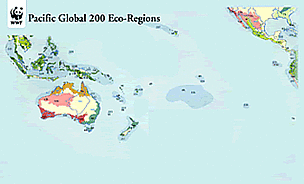 Pacific Global Ecoregions. Click to enlarge. / ©: WWF Pacific Global Ecoregions. / ©: WWF