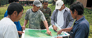 WWF team consults with local village chiefs on a sustainable forests project. / ©: Noy Promsouvanh / WWF Laos / ©: Noy Promsouvanh / WWF Laos