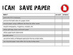 I can save paper! / ©: WNS / ©: WNS