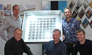 The five winners of the 2008 WWF Carl Mannerfelt Prize. From left (standing): Nils Nilsson & Rikard Eduards; (seated): Torsten Mattsson, Bengt Steneby & Marcus Fransson