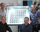 The five winners of the 2008 WWF Carl Mannerfelt Prize. From left (standing): Nils Nilsson & Rikard Eduards; (seated): Torsten Mattsson, Bengt Steneby & Marcus Fransson