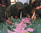The 3D model is not only useful for bringing villagers and forest officials together. Here, local village patrol groups use the model to plan their anti-poaching patrols.