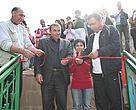 WWF, HSBC and the mayor of Tatev cutting the ribbon to inaugurate the programme.