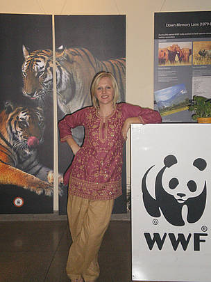 Wearing my Indian dress for the WWF India 40th Anniversary party / ©: WWF / Hannah Chisholm / ©: WWF / Hannah Chisholm