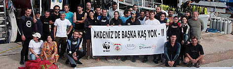 Marine survey team in Kas, Turkey. These activities are part of the demonstration project of the ... / ©: WWF Turkey Marine survey team in Kas, Turkey. These activities are part of the demonstration project of the ... rel=