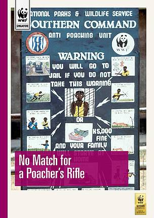 No match for a poacher's rifle. / ©: WWF Singapore No match for a poacher's rifle. / ©: WWF Singapore