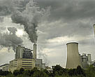 Frimmersdorf power plant , coal-fired (lignite), run by RWE.Near Grevenbroich in North-Rhine Westphalia, Germany .According to a WWF study, this power plant is the second worst climate polluter in Europe.